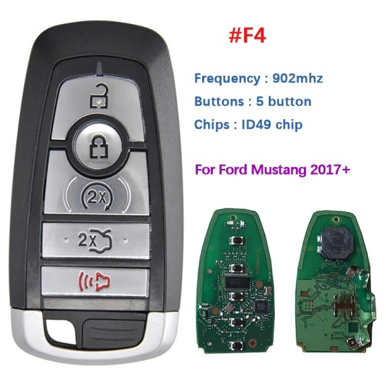 Ford F Series 5 Button Smart Key 2017-2022 For M3N-A2C931426 | Aftermarket